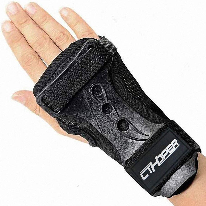 CTHOPER Skiing Wrist Guard Gloves Roller Skating Wrist Palms Protective Gear Adjustable Gauntlets Wrist Support for Snowboarding, Skateboard, Skating, Skiing (L) - Image 2